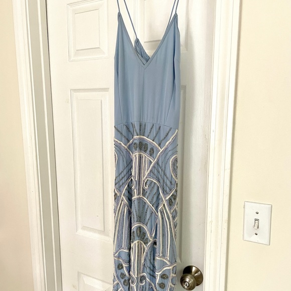 ASOS Blue Embellished Midi Dress - Picture 4 of 5